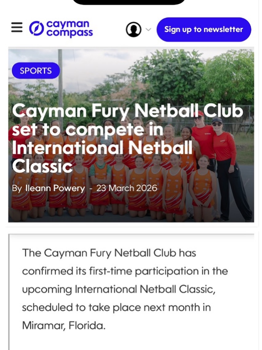 We’re very proud to be making our Cayman Compass debut today!  https://www.caymancompass.com/2026/03/23/cayman-fury-netball-club-set-to-compete-in-international-netball-classic/